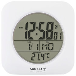 Acctim Bathroom Clock Wall Clock, White